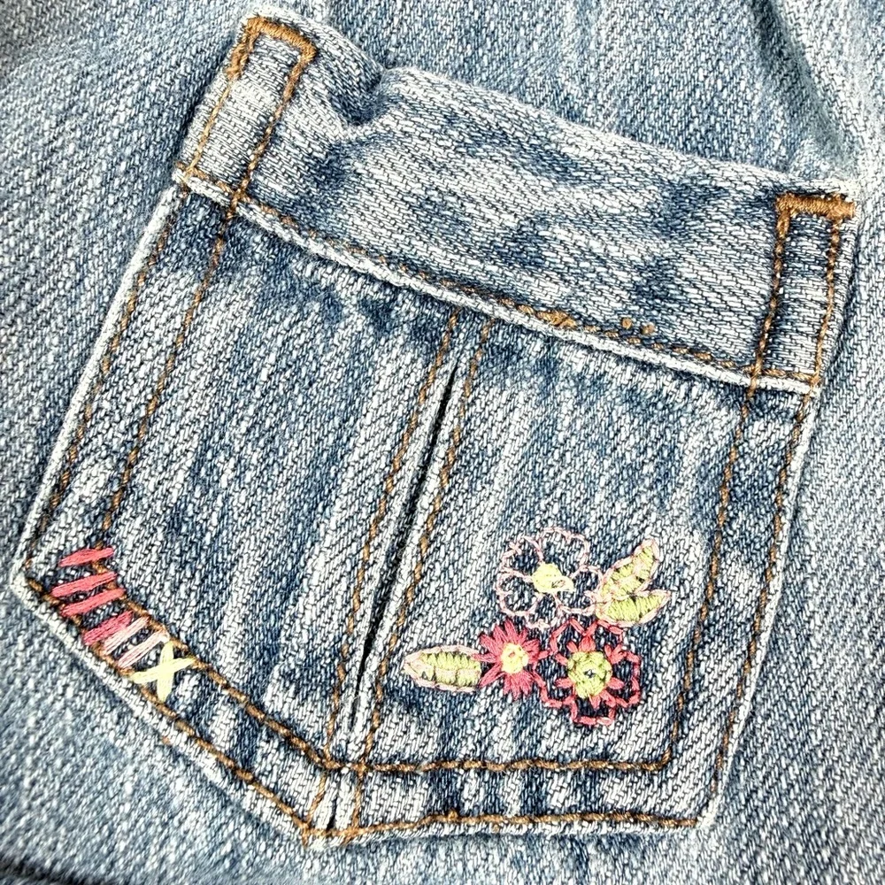 VINTAGE OSHKOSH BGOSH Toddler Girl Jeans Floral 18M Cottagecore‎ 90s Y2K Classic